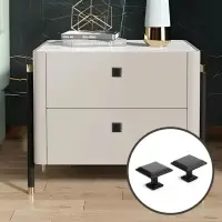 Ручка кнопка ТУНДРА РК119BL, черная, 8 шт