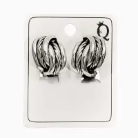 Клипсы "Винтаж" узел, цвет чернёное серебро