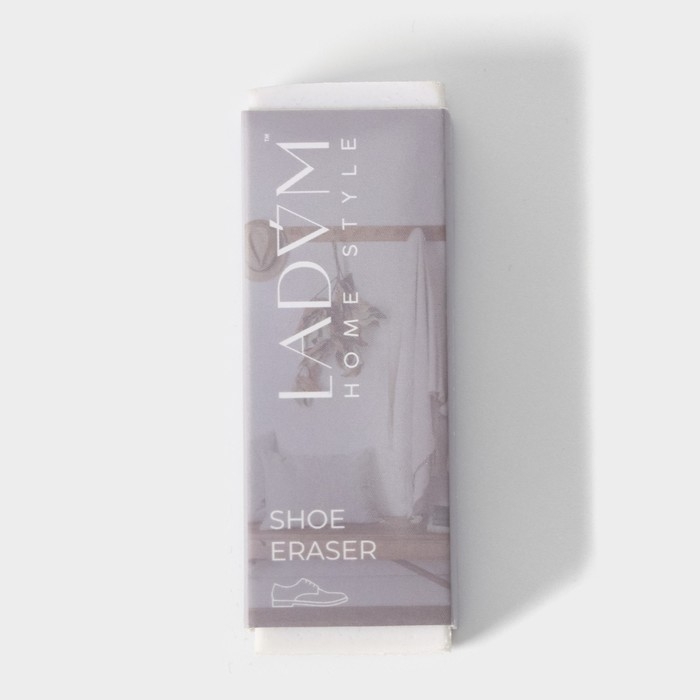 Ластик для чистки светлой обуви LaDо́m, 7,5×2,5×1,5 см, белый Ластик для чистки светлой обуви LaDо́m, 7,5×2,5×1,5 см, белый