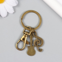 Брелок металл с карабином "Гитара и скрипичный ключ" бронза 6,5 см Брелок металл с карабином "Гитара и скрипичный ключ" бронза 6,5 см