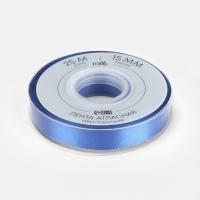 Лента атласная двухсторонняя №0329 15мм*25&plusmn;1м синий TR