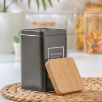 Банка для сыпучих продуктов &laquo;Lifestyle кофе&raquo;, 9&times;9&times;15 см, цвет чёрный