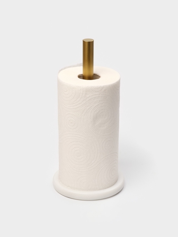 Держатель для бумажных полотенец "Marble" цвет белый, мрамор