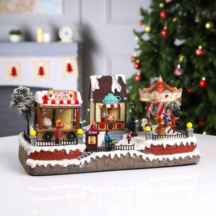 Светодиодная фигура «Рождественский парк» 43 × 23 × 22 см, полистоун, батарейки ААх3 (не в комплекте), USB, свечение мульти Светодиодная фигура «Рождественский парк» 43 × 23 × 22 см, полистоун, батарейки ААх3 (не в комплекте), USB, свечение мульти