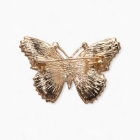 Брошь &laquo;Бабочка&raquo; мозаика малая, цветная в золоте