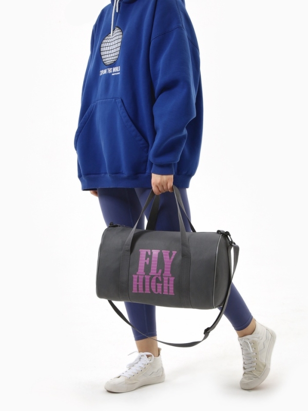 Сумка спортивная женская, TEXTURA, маленький размер, цвет серый