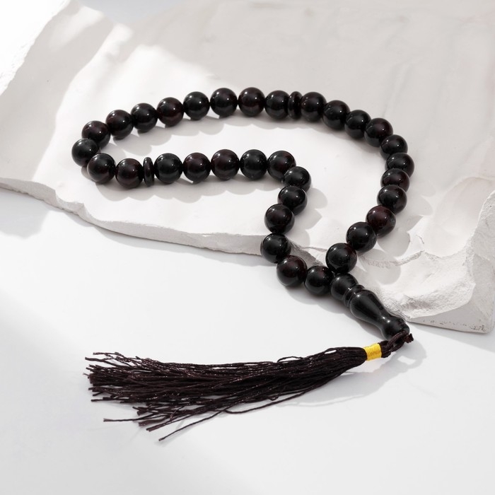 Чётки мусульманские шар №10 &laquo;Гранат&raquo;, 33 бусины через перемычку