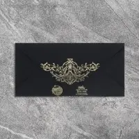 Конверт для денег &laquo;С Юбилеем&raquo;, на черном крафте, тиснение, 16,5 х 8 см