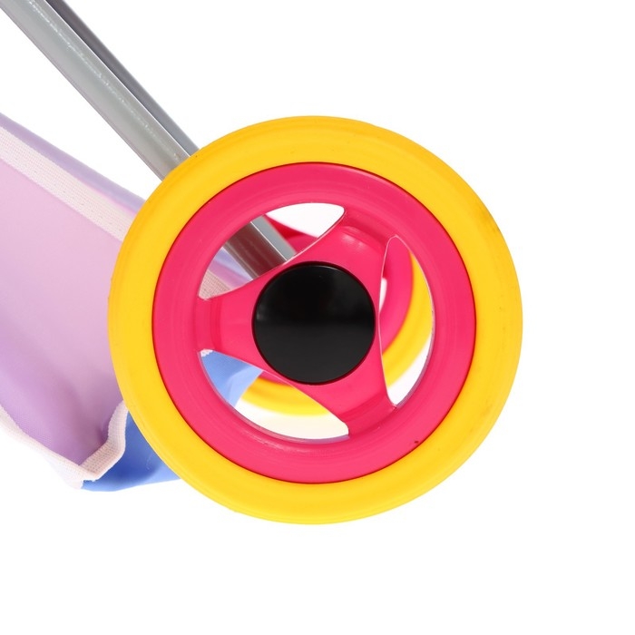 Коляска кукольная №10, цвет сиреневый с голубым