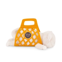 Мягкая игрушка "Кот Барсик в сумке белый" 35 см B1000/35