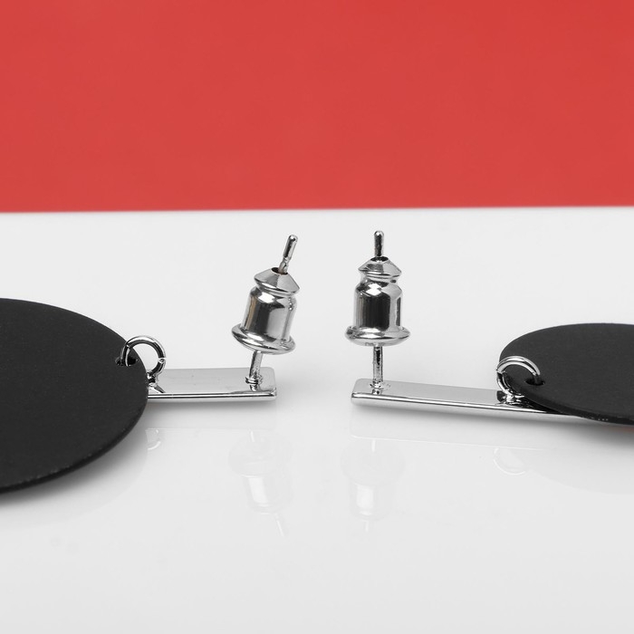 Серьги ассорти &laquo;Арт&raquo; линии, цвет чёрный в серебре