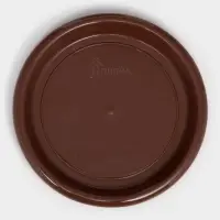 Горшок для цветов с поддоном &laquo;Доляна. Эрика&raquo;, 700 мл, пластиковый, коричневый