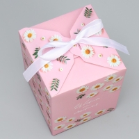 Коробка подарочная складная, упаковка, &laquo;Цвети от счастья&raquo;, 12 х 18 х 12 см