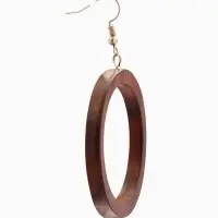 Серьги " Круг" дерево соно