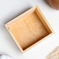 Кашпо деревянное 14.5&times;12.5&times;7,5см Элегант, натуральный Дарим Красиво