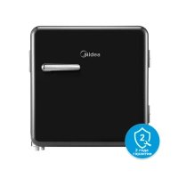 Холодильник MDRD86SLF30, черный, однокамерный, 48 л, ретро