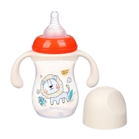 Бутылочка для кормления Крошка Я &laquo;Baby time collection&raquo;, широкое горло, от 6 мес., 240 мл, цвет бежевый