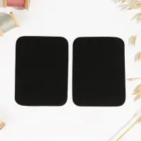 Заплатки для одежды, 10 &times; 7,5 см, клеевые, пара, цвет чёрный