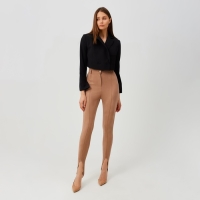 Брюки женские MINAKU: Casual Collection цвет бежевый, размер 46 Брюки женские MINAKU: Casual Collection цвет бежевый, размер 46