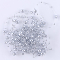 Леска для декора с бусинками, длина — 4,8 м, цвет серебряный Леска для декора с бусинками, длина — 4,8 м, цвет серебряный