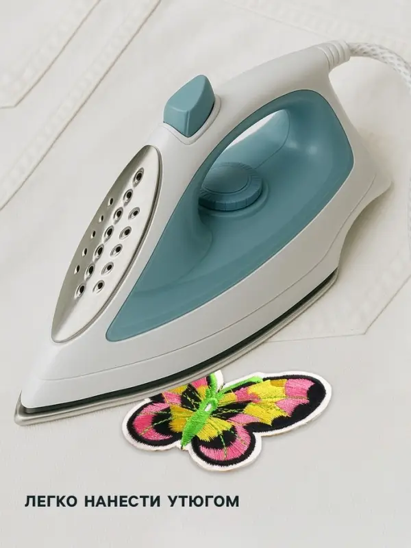 Термоаппликация &laquo;Бабочка&raquo;, 6&times;7.5 см, разноцветная