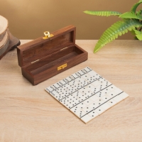 Настольная игра "Домино" 17.5х5,5х4,5 см, дерево шишам, кость