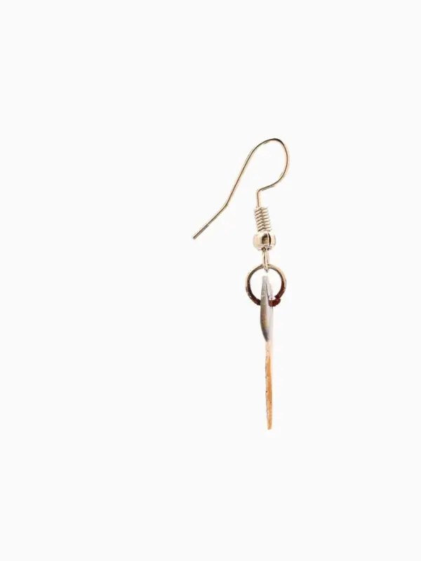 Серьги "Сердце моря" ракушка 5,5х2 см