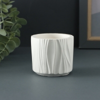 Кашпо - подсвечник "Волны" 8х7см, белый Кашпо - подсвечник "Волны" 8х7см, белый