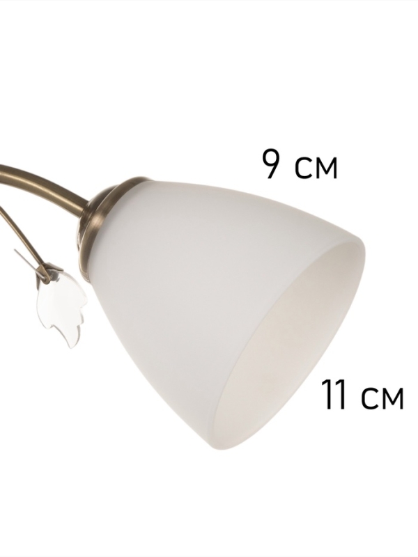 Люстра "Луиза" 5х40Вт Е27 бронза 58х58х26см