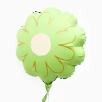 Воздушный шар фольгированный 21" "Ромашка" золотые лепестки, цвет мятный сатин, набор 5 штук   10936