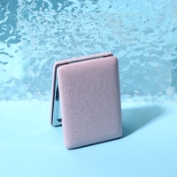 Зеркало складное &laquo;Блеск&raquo;, 6,3 &times; 8,7 &times; 1,8 см, цвет розовый