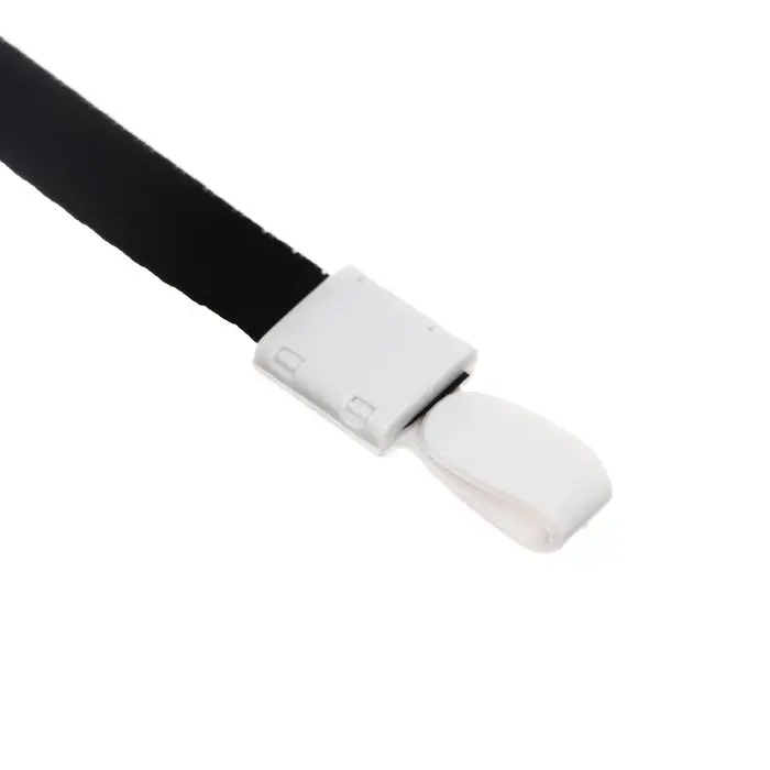 Лента для бейджа, ширина-10 мм, длина-80 см, с пластиковым держателем, черная