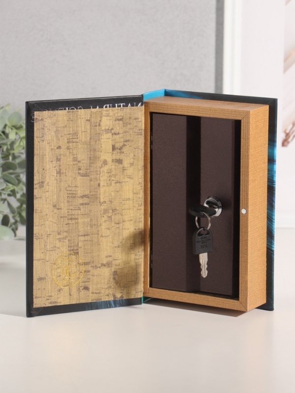 Сейф-книга дерево кожзам "Птицы. Зимородок" 21х13х5 см