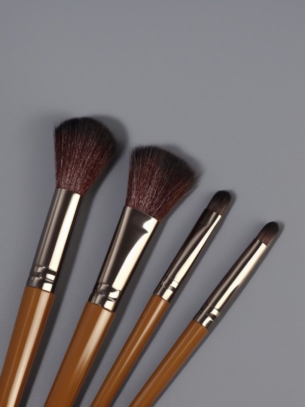 Набор кистей д/макияж 4 предмета 15,5(&plusmn;1)см нейлон/пластик карт подложка/PVC-коробка QF