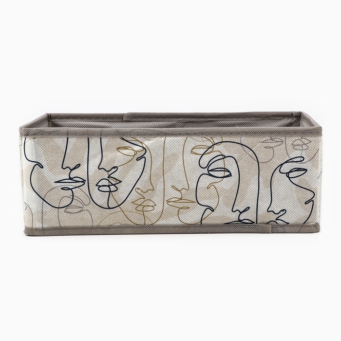 Органайзер для хранения, кофр для белья 8 ячеек Органайзер для хранения, кофр для белья 8 ячеек"Лица", 28 х 16 х 10 см