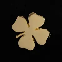 Шильдик &laquo;Счастливый клевер&raquo;, золотистый