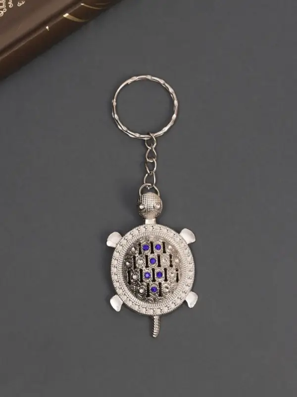 Брелок металл "Черепашка" стразы 4,3х2,8 см