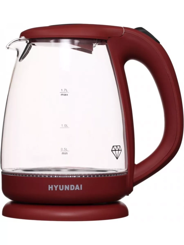 Чайник HYK-G1002 1.7л. 2200Вт бордовый