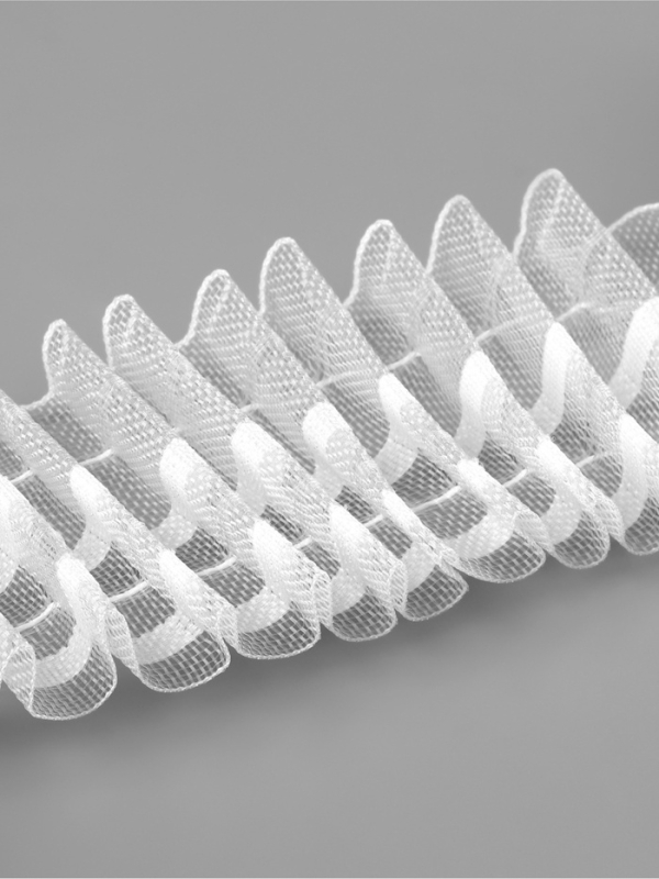 Шторная лента 60мм&times;50&plusmn;1м фиксированная сборка органза 2 шнура