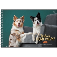 Альбом для рисования А4, 40 листов на гребне «Домашние питомцы», блок фсет 100 г/м², МИКС Альбом для рисования А4, 40 листов на гребне «Домашние питомцы», блок фсет 100 г/м², МИКС