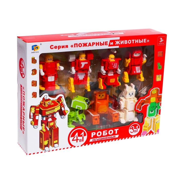 Набор роботов &laquo;Алфавит&raquo;, трансформируются, 7 штук, собираются в 1 робота