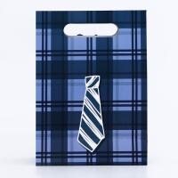 Подарочная коробка-пакет, упаковка с вырубной ручкой, "Мужской галстук" , 19 х 9 х 27 см Подарочная коробка-пакет, упаковка с вырубной ручкой, "Мужской галстук" , 19 х 9 х 27 см