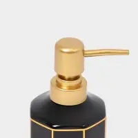 Набор для ванной "Равновесие", 2 предмета (дозатор для мыла, стакан), цвет черный