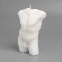 Набор свечей на подставке "Мужчина и женщина", бело-розовая подставка