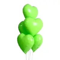 Шары воздушные полимерные 18" "Сердце неон", цвет зеленый