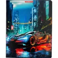 Тетрадь 40 листов, в клетку &laquo;Тачки&raquo;, мелованный картон, МИКС