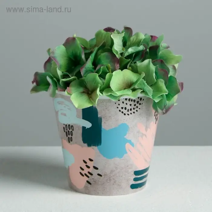 Кашпо для цветов &laquo;Яркие мазки&raquo;, 0,8 л, 11 х 12 см
