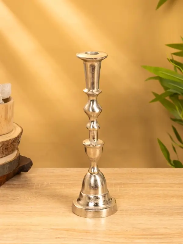 Подсвечник "Юла" 7,5х7,5х26 см, алюминий