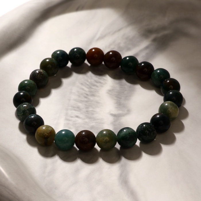 Браслет шар №8 &laquo;Яшма зелёная&raquo;, 5,5 см
