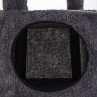 Комплекс для кошек с когтеточкой, 3х-уровневый, 34 х 34 х 105см, темно-серый